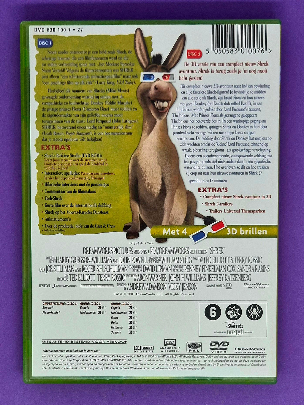 Shrek 3d DVD