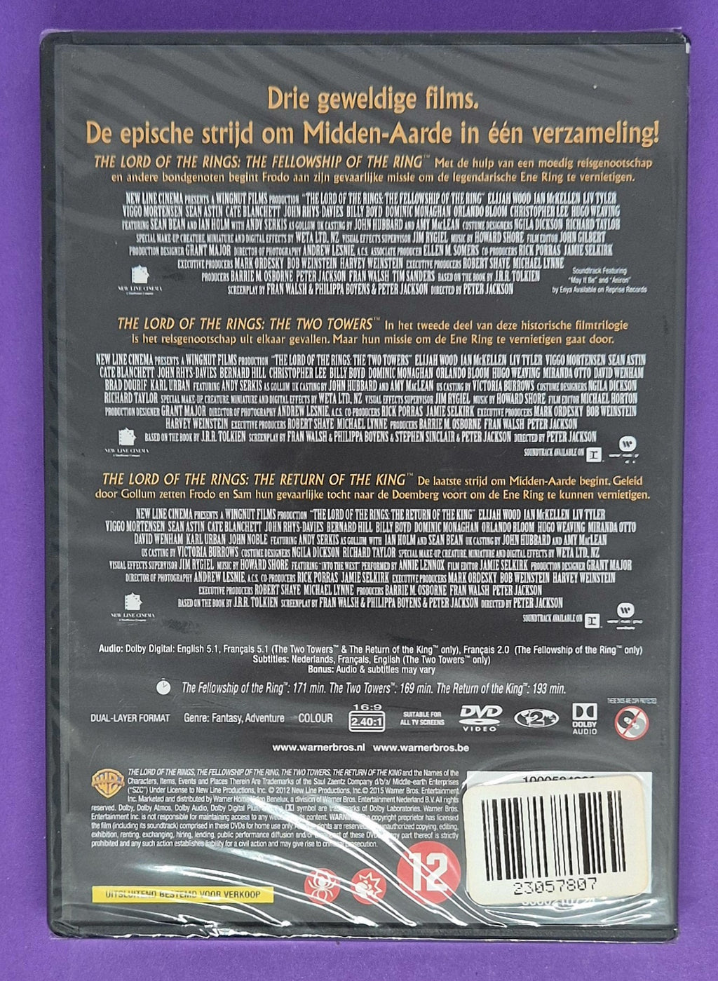 The Lord of the Rings – 3-Film Collectie (Theatrical Versions) DVD