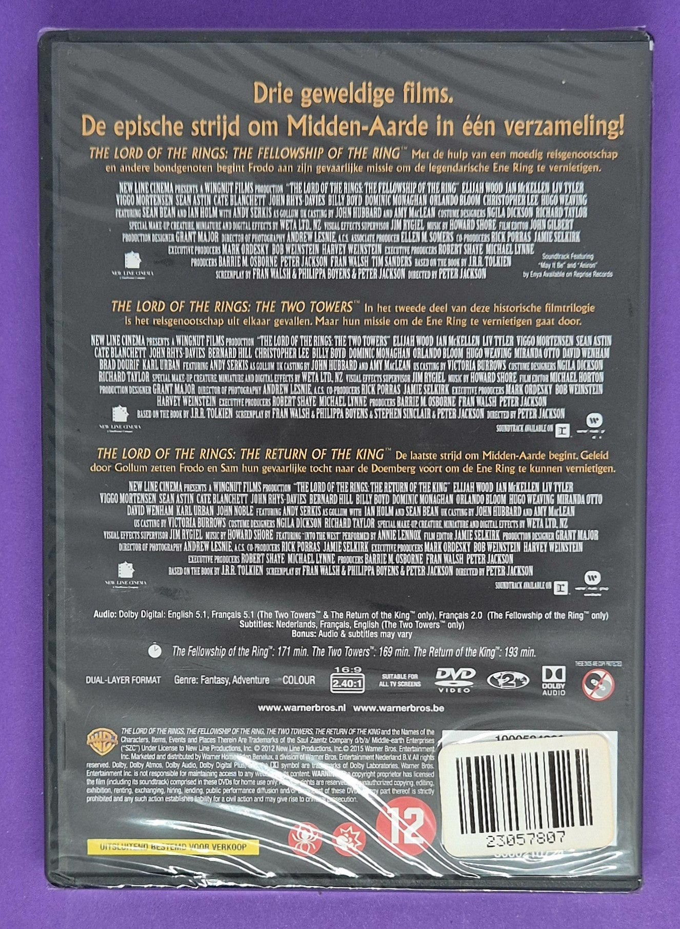 The Lord of the Rings – 3-Film Collectie (Theatrical Versions) DVD