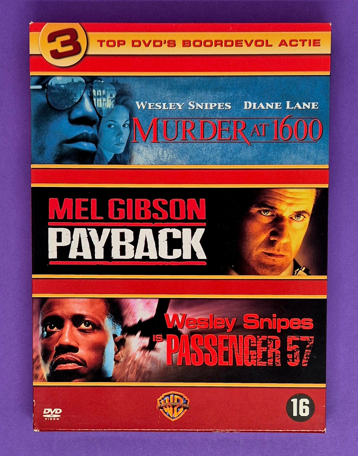 Murder At 1600 / Payback / Passenger 57 – 3 DVD Boxset