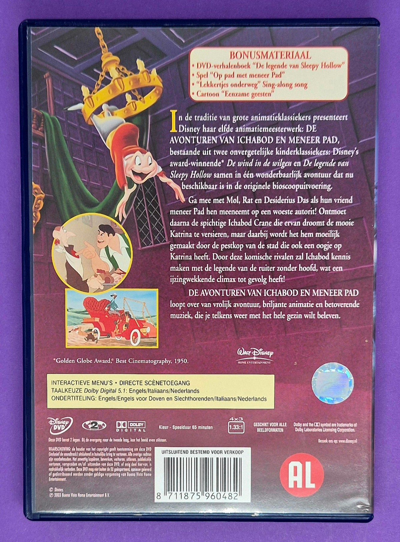De Avonturen Van Ichabod En Meneer Pad DVD