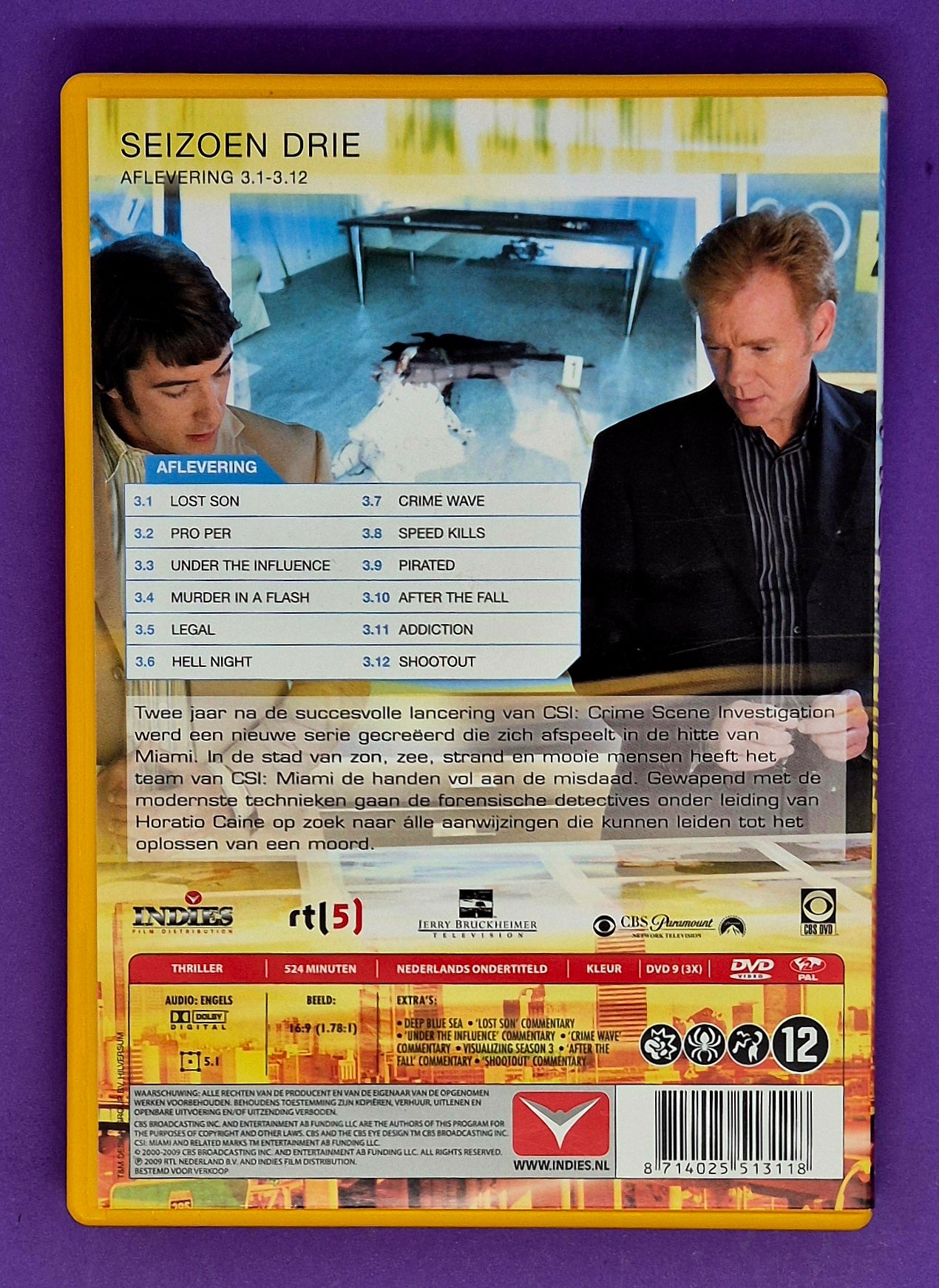 CSI Miami - Seizoen 3 (Aflevering 3.1 - 3.12) DVD
