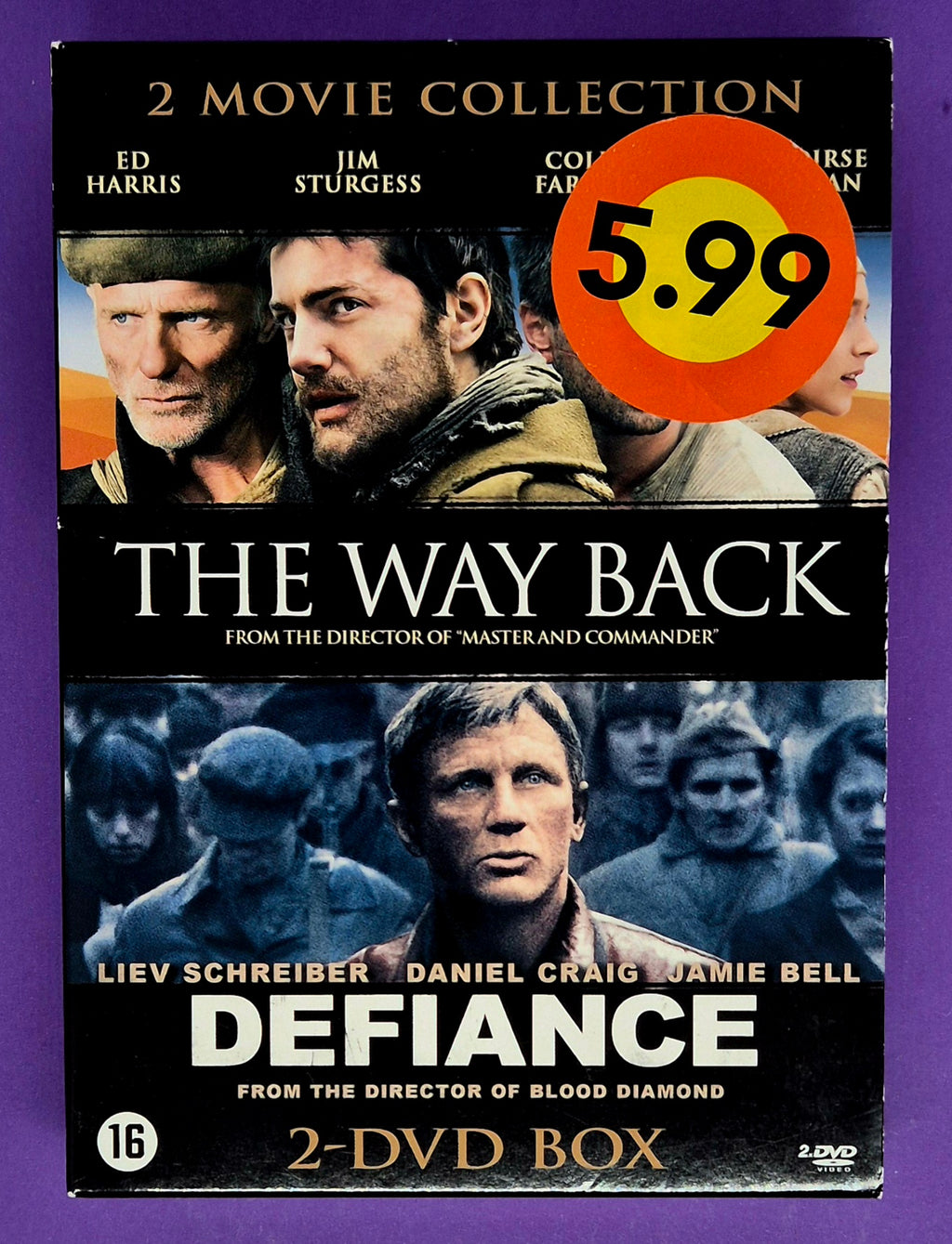 The Way Back / Defiance - 2 Movie Collection DVD