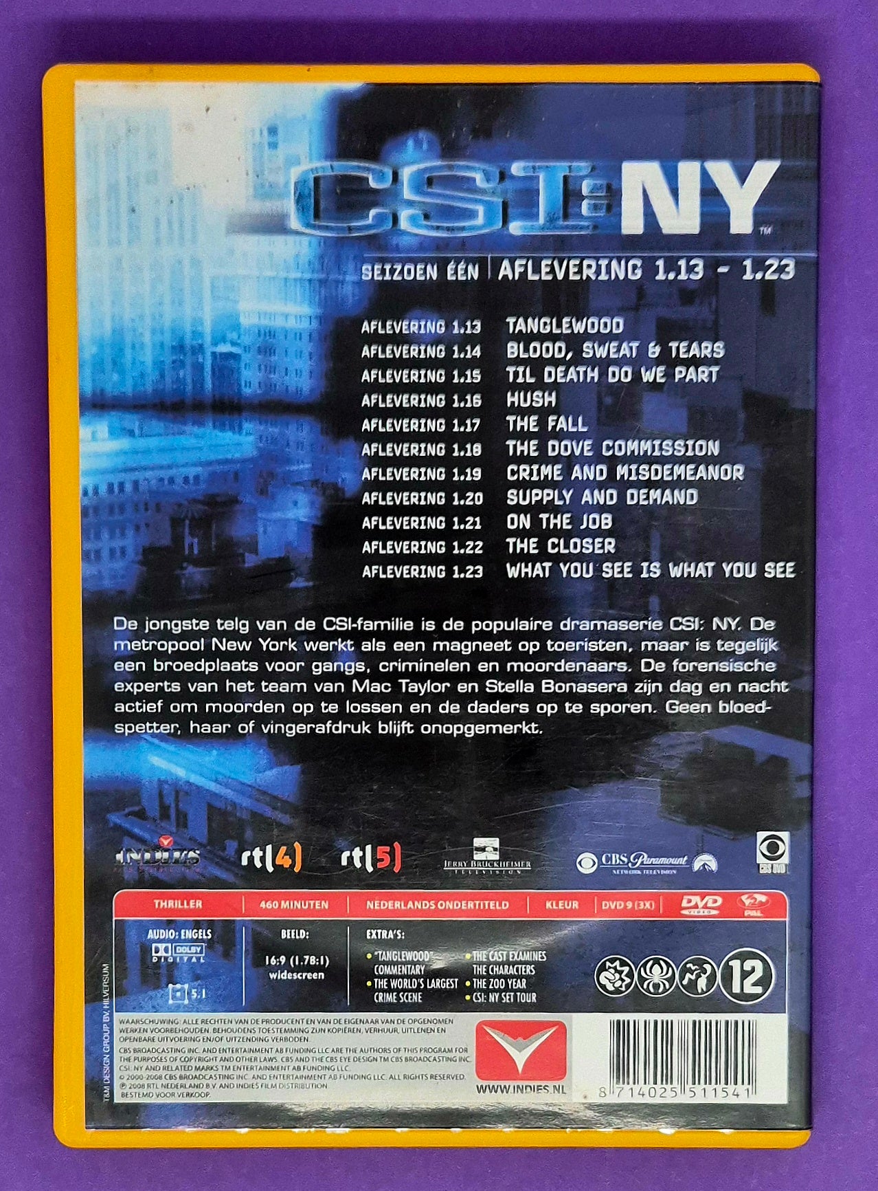 CSI: NY – Seizoen Eén (Aflevering 1.13 t/m 1.23) DVD
