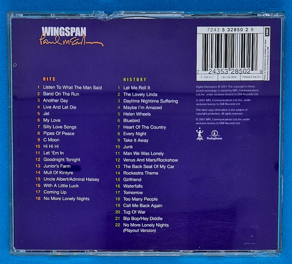 Paul McCartney – Wingspan (Hits And History) CD