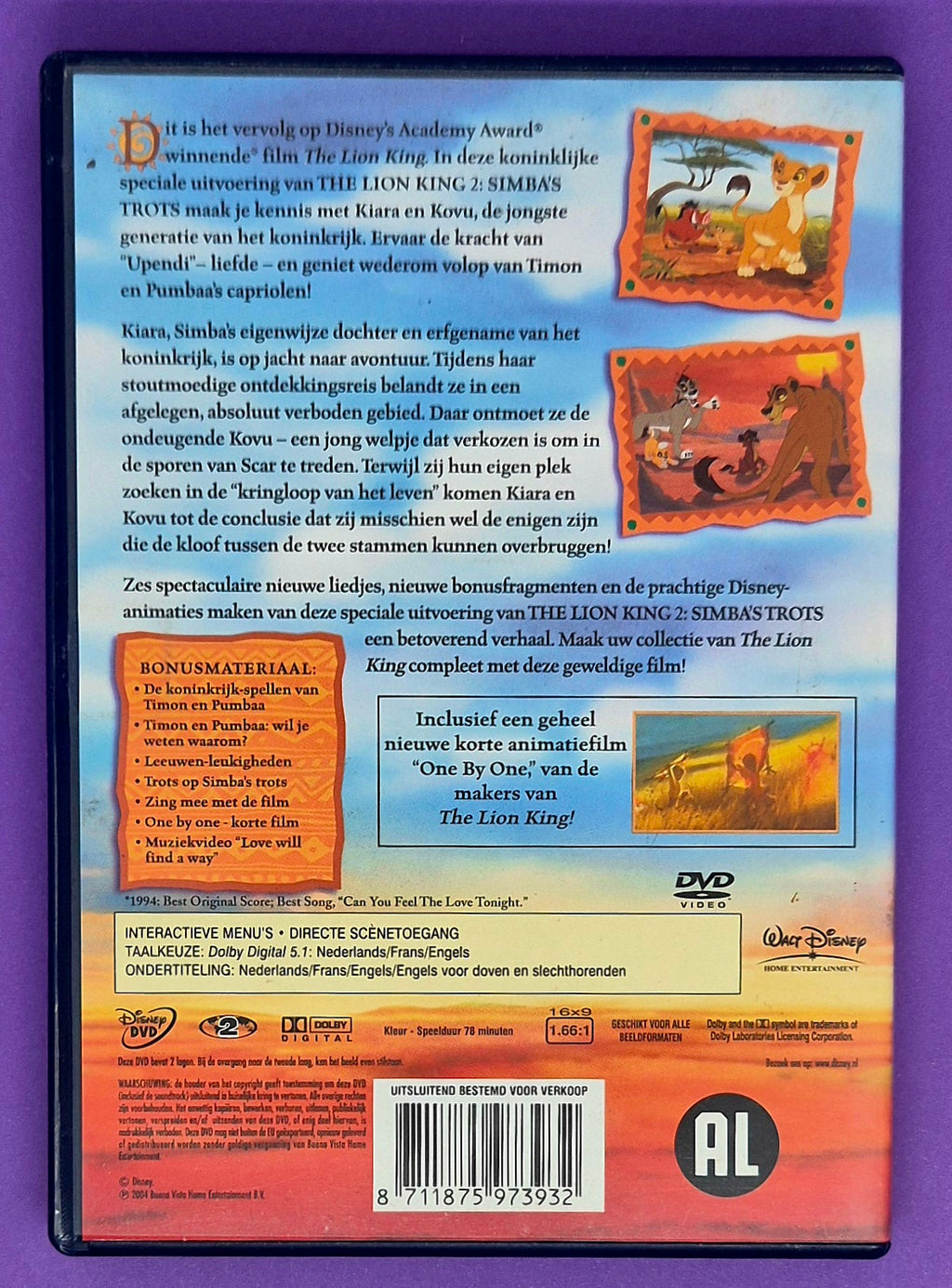The Lion King 2: Simba's Trots (Speciale Uitvoering) DVD