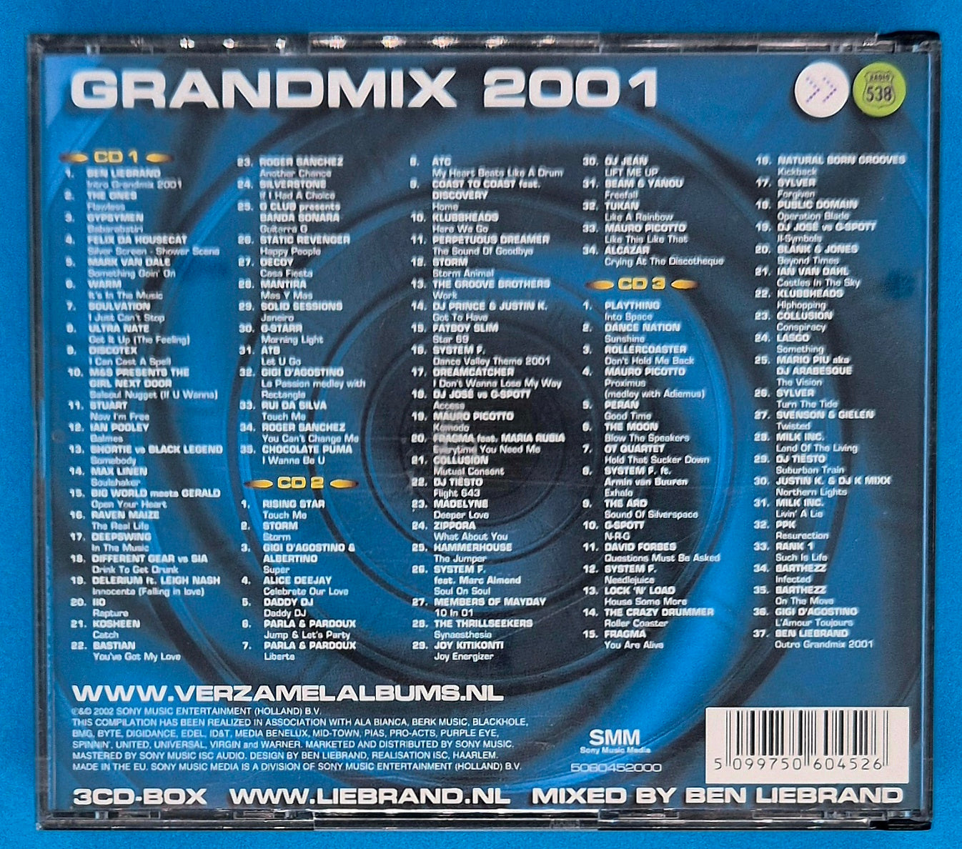 Ben Liebrand – Grandmix 2001 CD