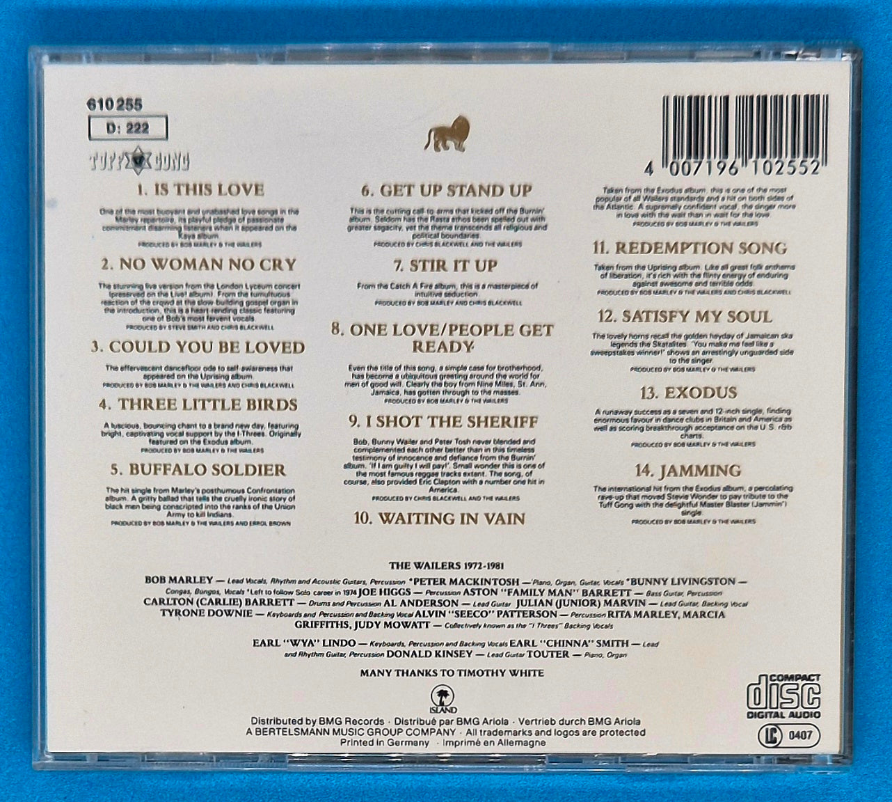 Bob Marley And The Wailers – Legend (The Best Of Bob Marley And The Wailers) CD