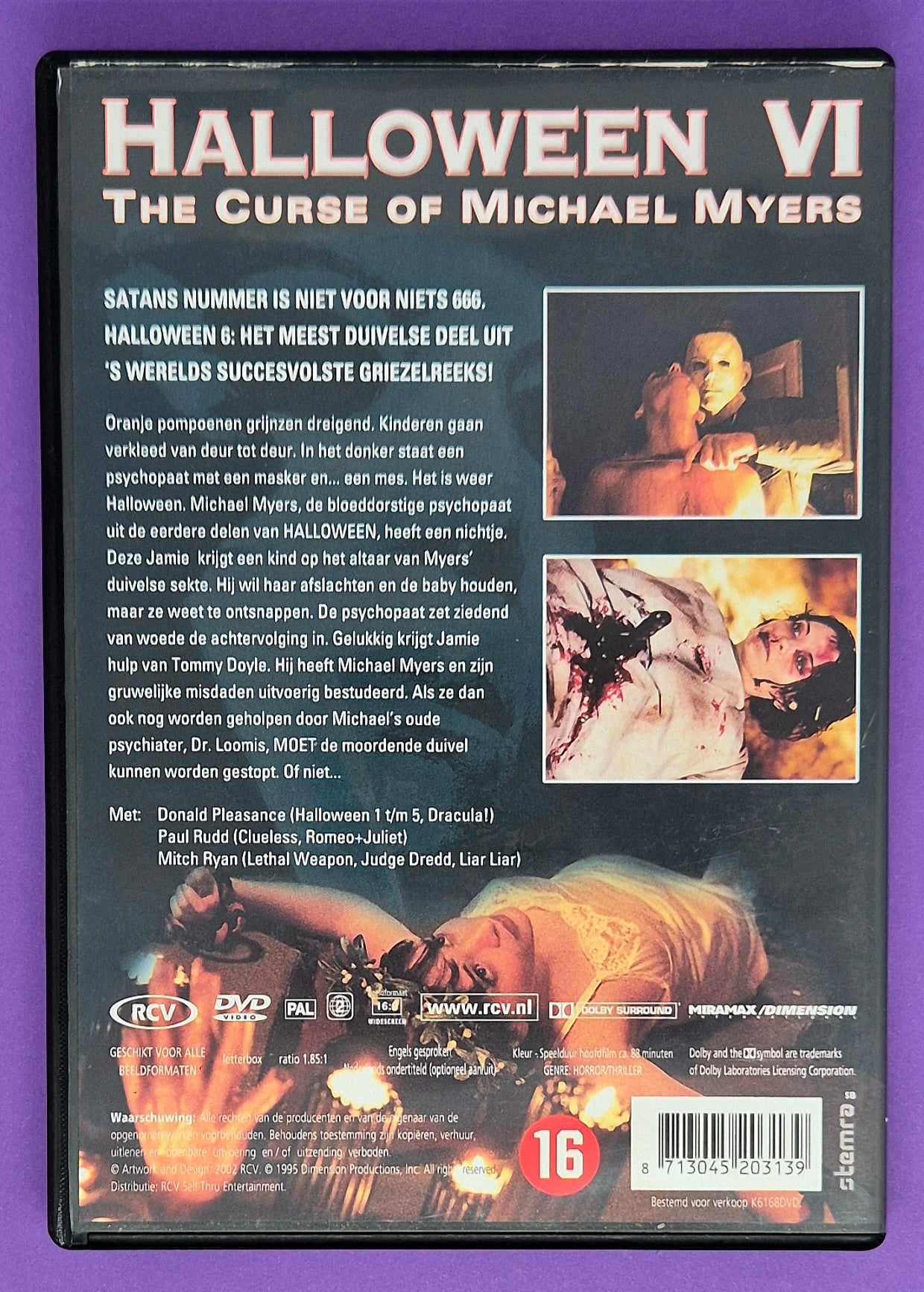 Halloween VI: The Curse Of Michael Myers DVD