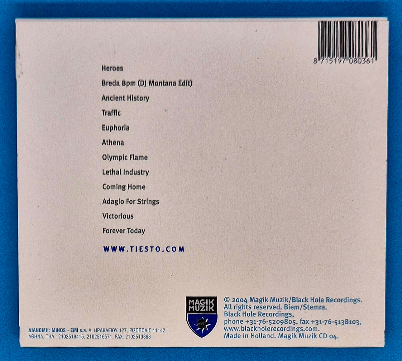 Tiësto - Parade Of The Athletes CD
