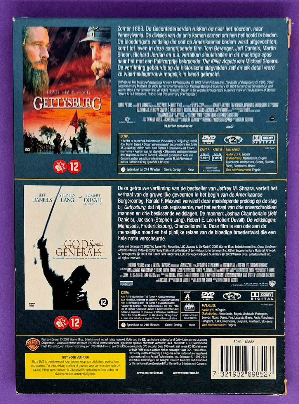Gettysburg / Gods And Generals 2 DVD Boxset