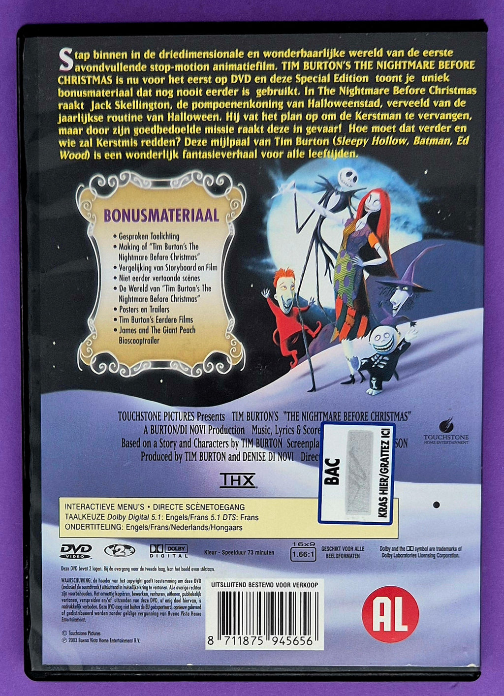 The Nightmare Before Christmas - Special Edition DVD
