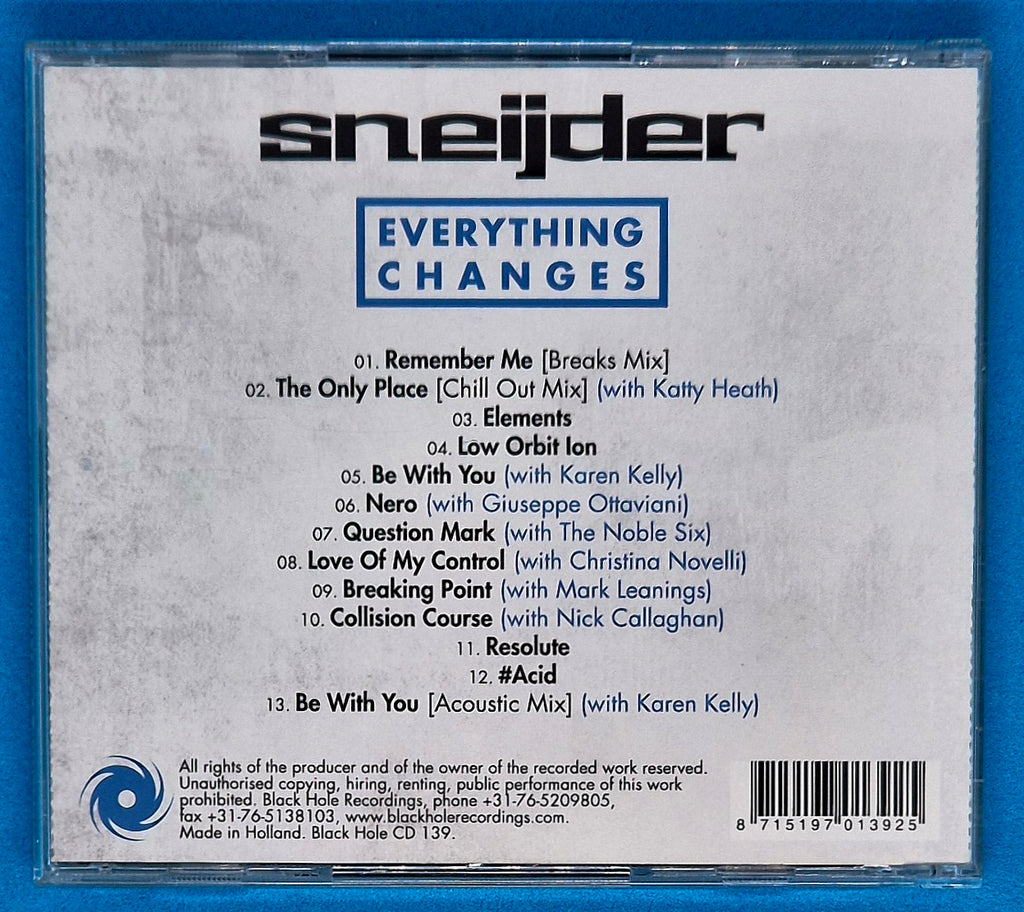 Sneijder - Everything Changes CD