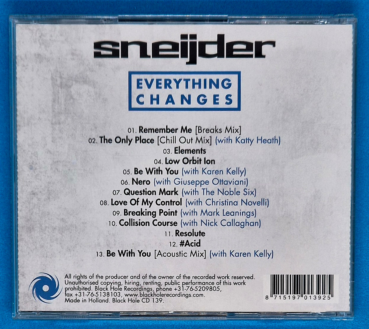 Sneijder - Everything Changes CD