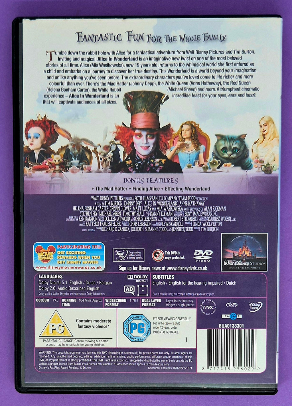 Alice In Wonderland DVD