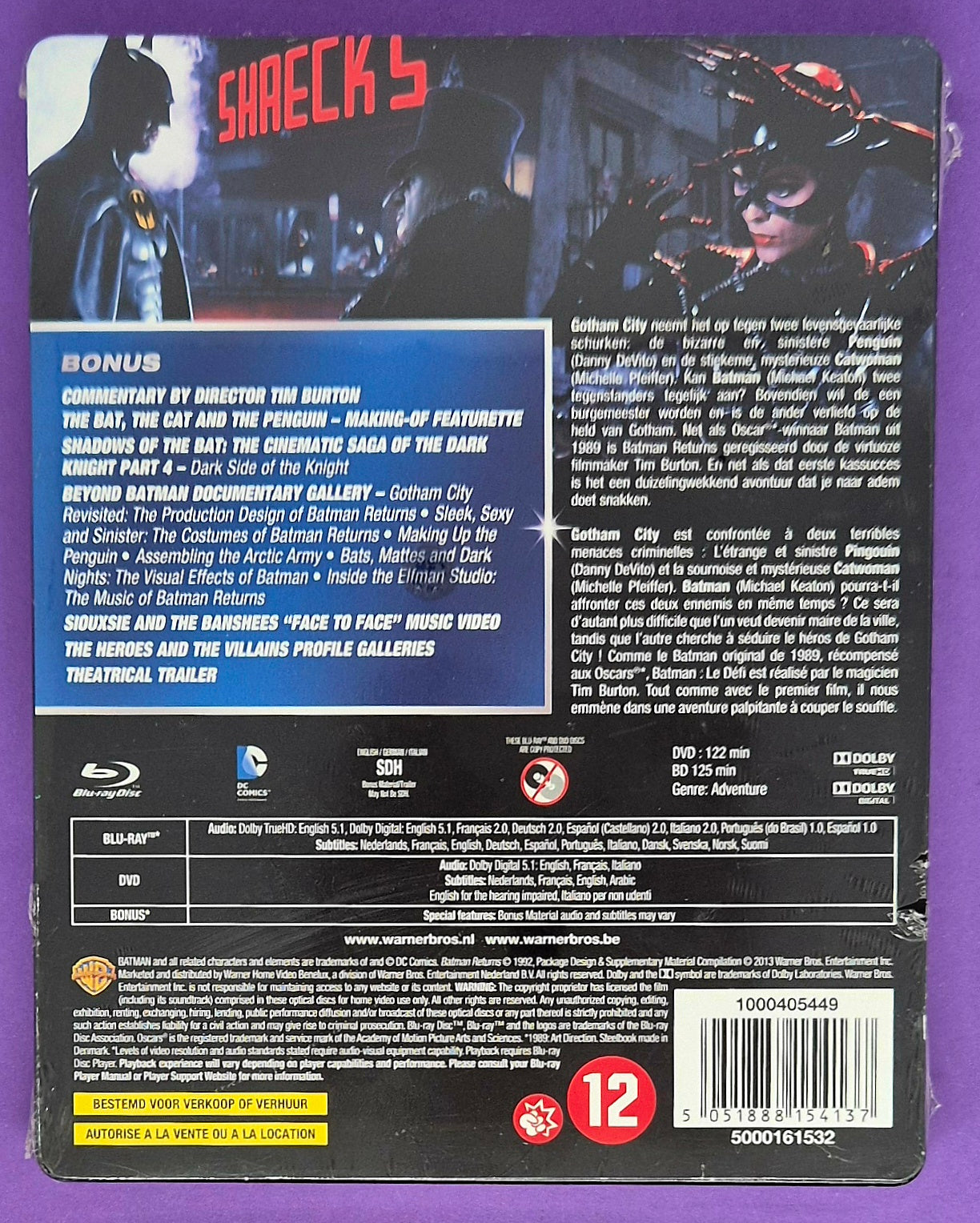 Batman Returns - Steelcase Blu-ray + DVD