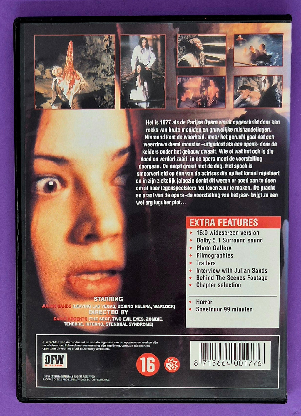 Dario Argento's Phantom Of The Opera DVD
