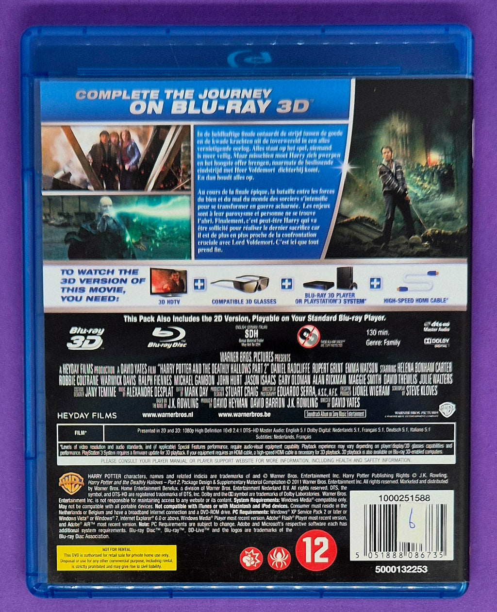 Harry Potter And The Deathly Hallows - Part 2 3D Blu-ray