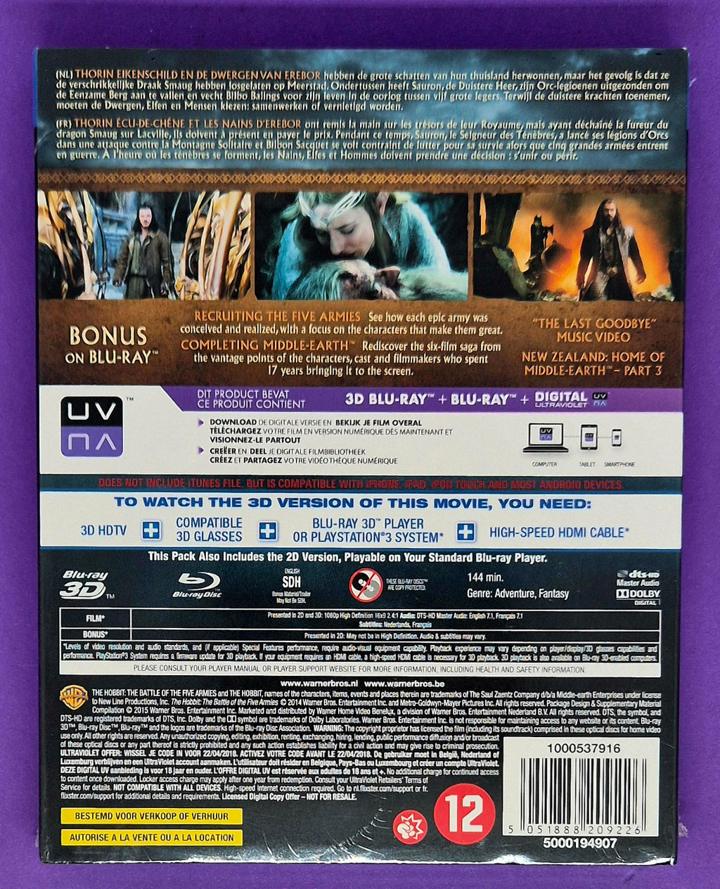 The Hobbit: The Battle Of The Five Armies 3D Blu-ray