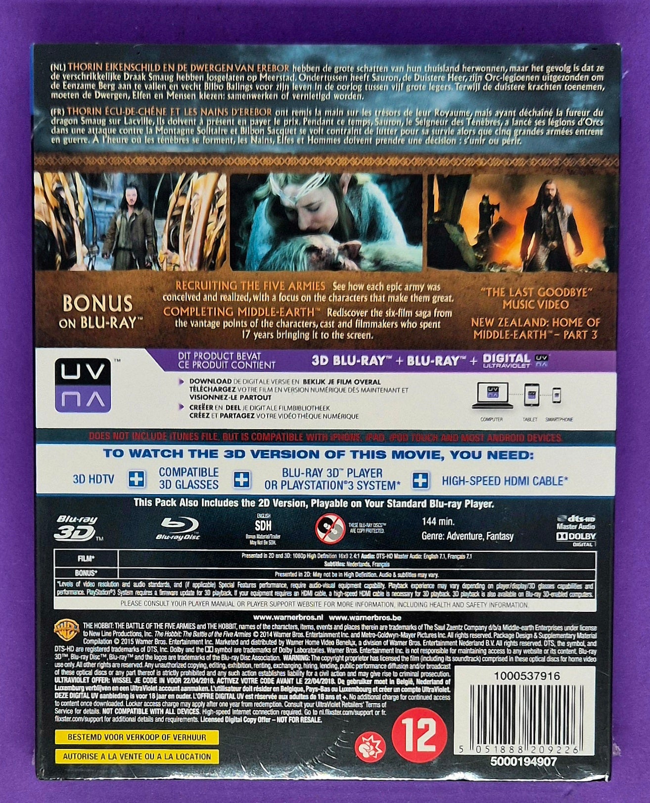The Hobbit: The Battle Of The Five Armies 3D Blu-ray