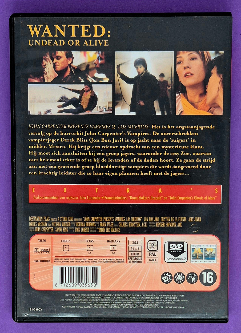 John Carpenter Presents Vampires 2: Los Muertos DVD