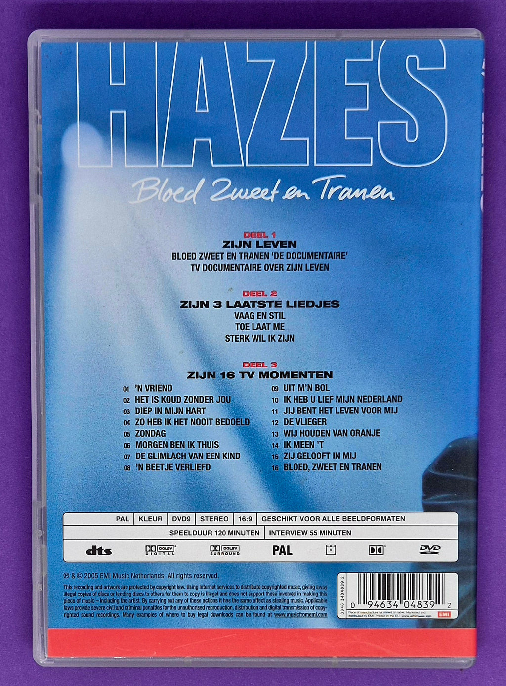 André Hazes - Bloed, Zweet En Tranen - Zijn Levensverhaal DVD