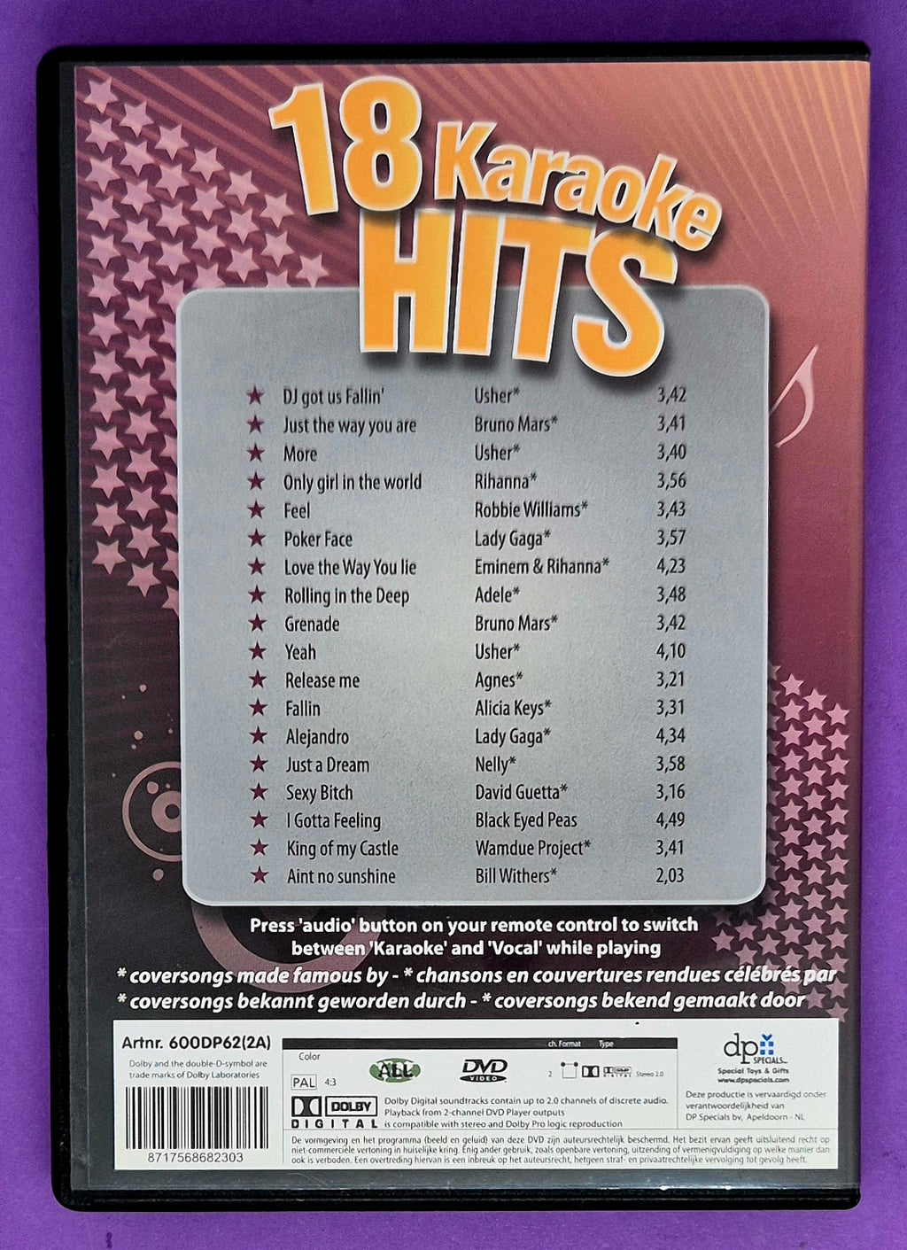 18 Karaoke Hits - Volume 1 DVD