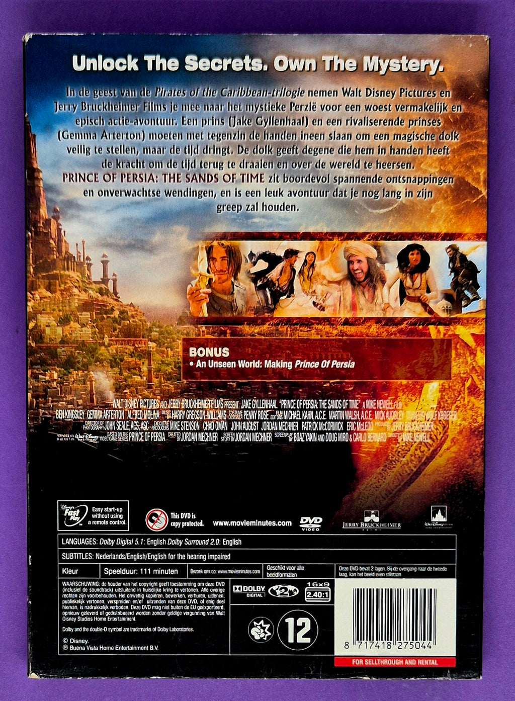 Prince Of Persia: The Sands Of Time DVD