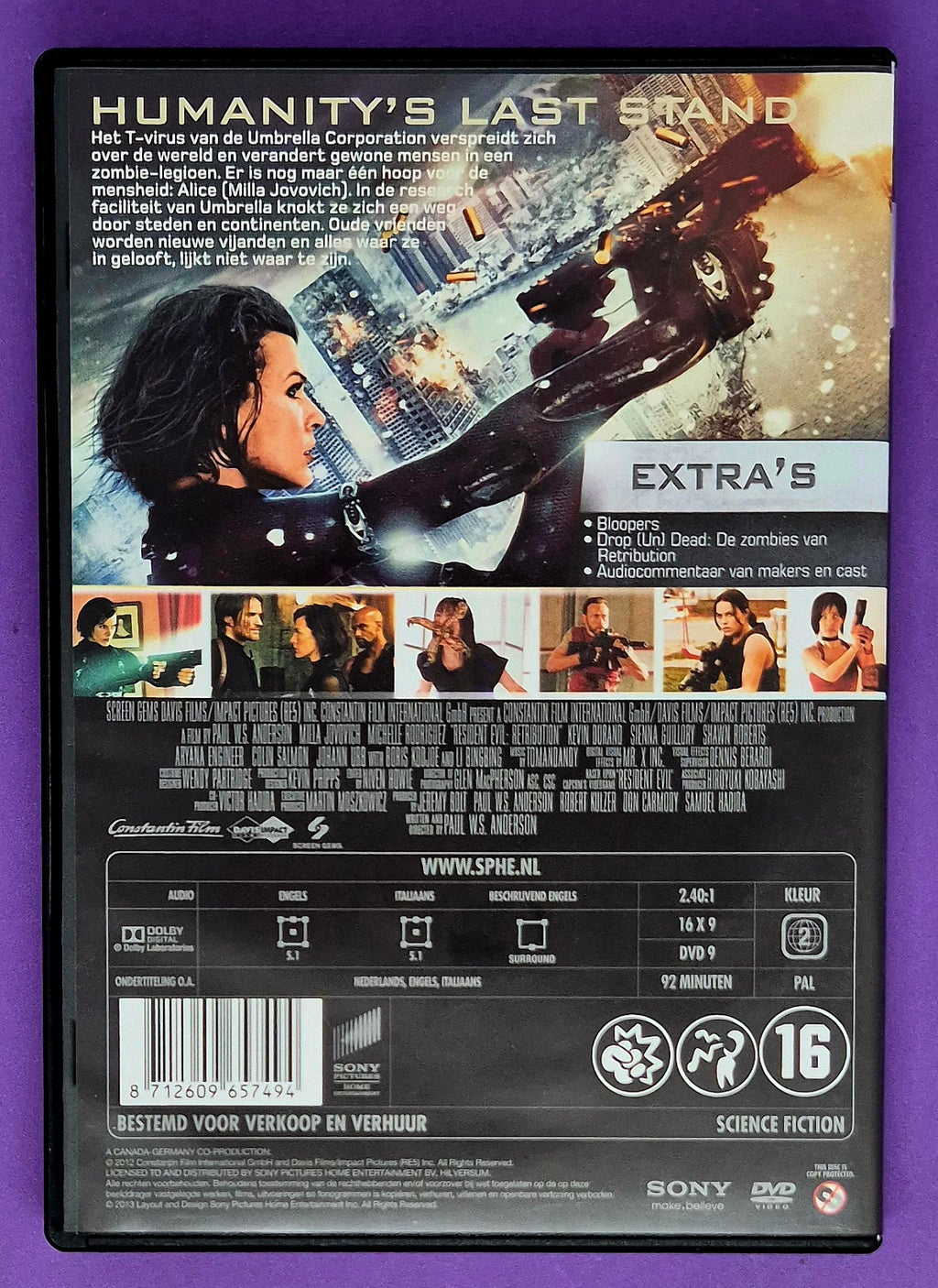 Resident Evil: Retribution DVD