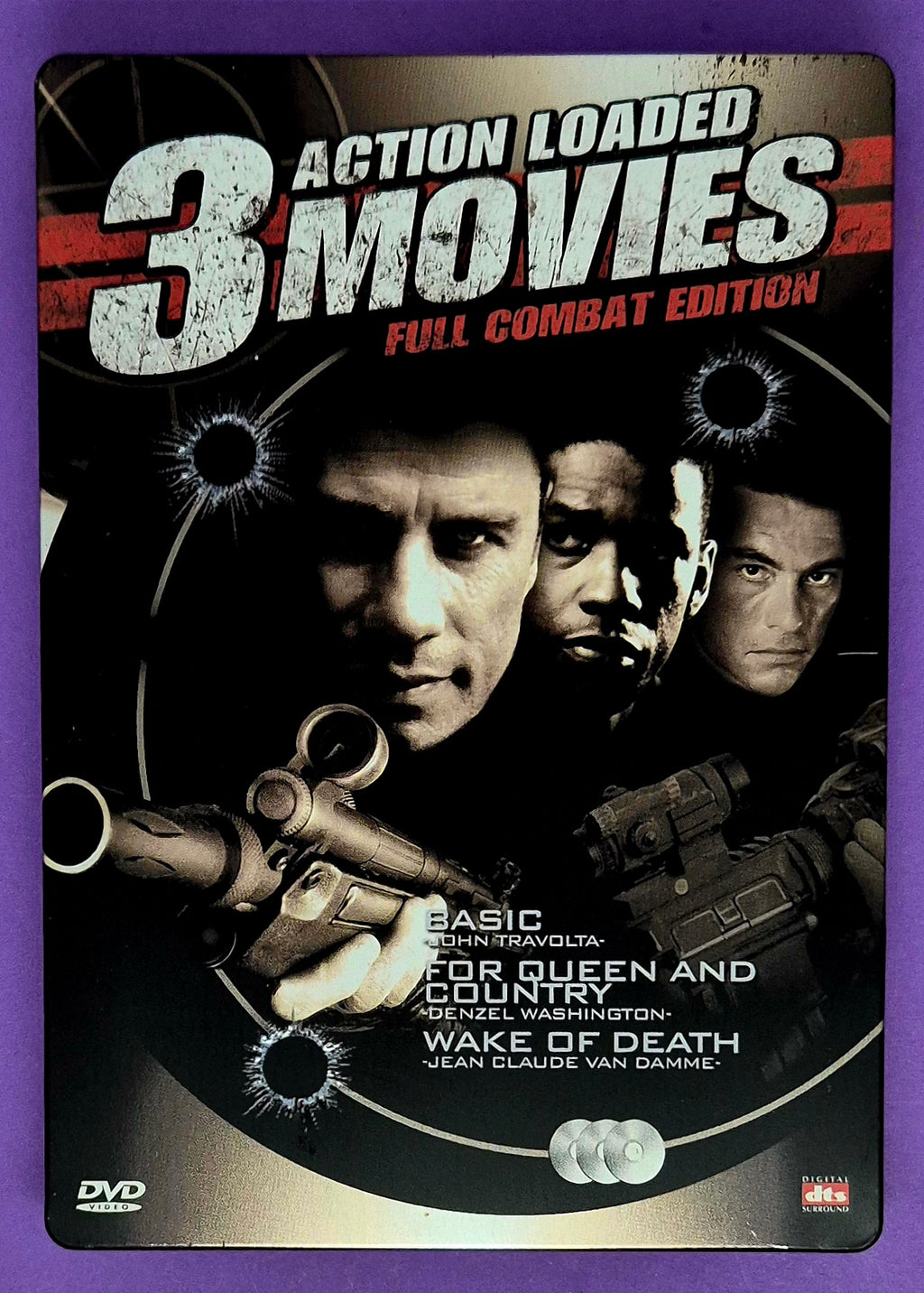3 Action Loaded Movies - Full Combat Edition Steelcase DVD