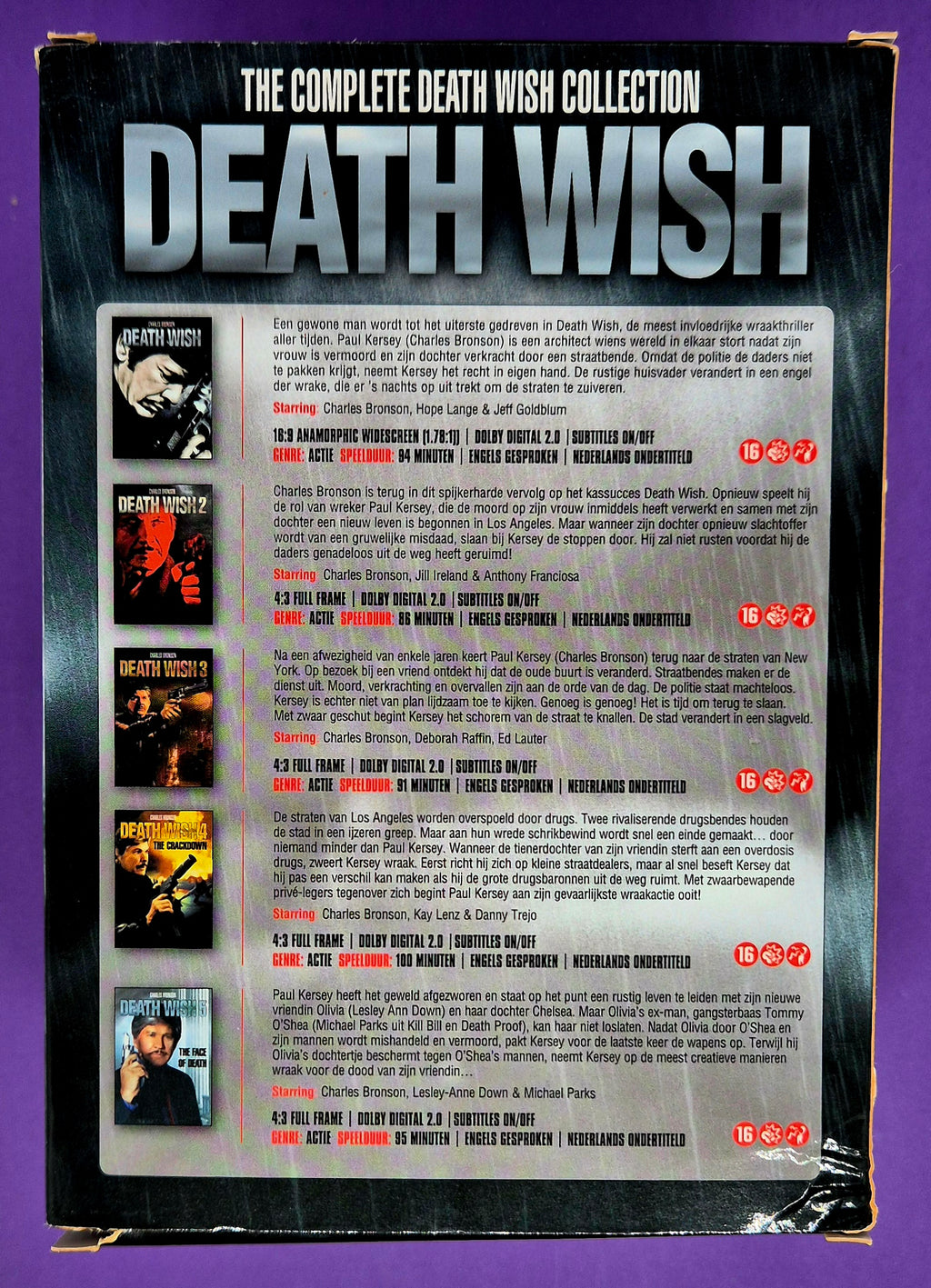 The Complete Death Wish Collection - 5 Disc DVD Boxset
