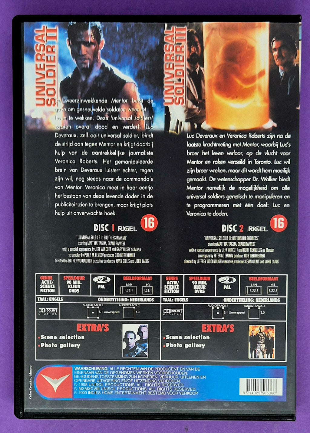 Universal Soldier II: Brothers In Arms & Universal Soldier III: Unfinished Business DVD