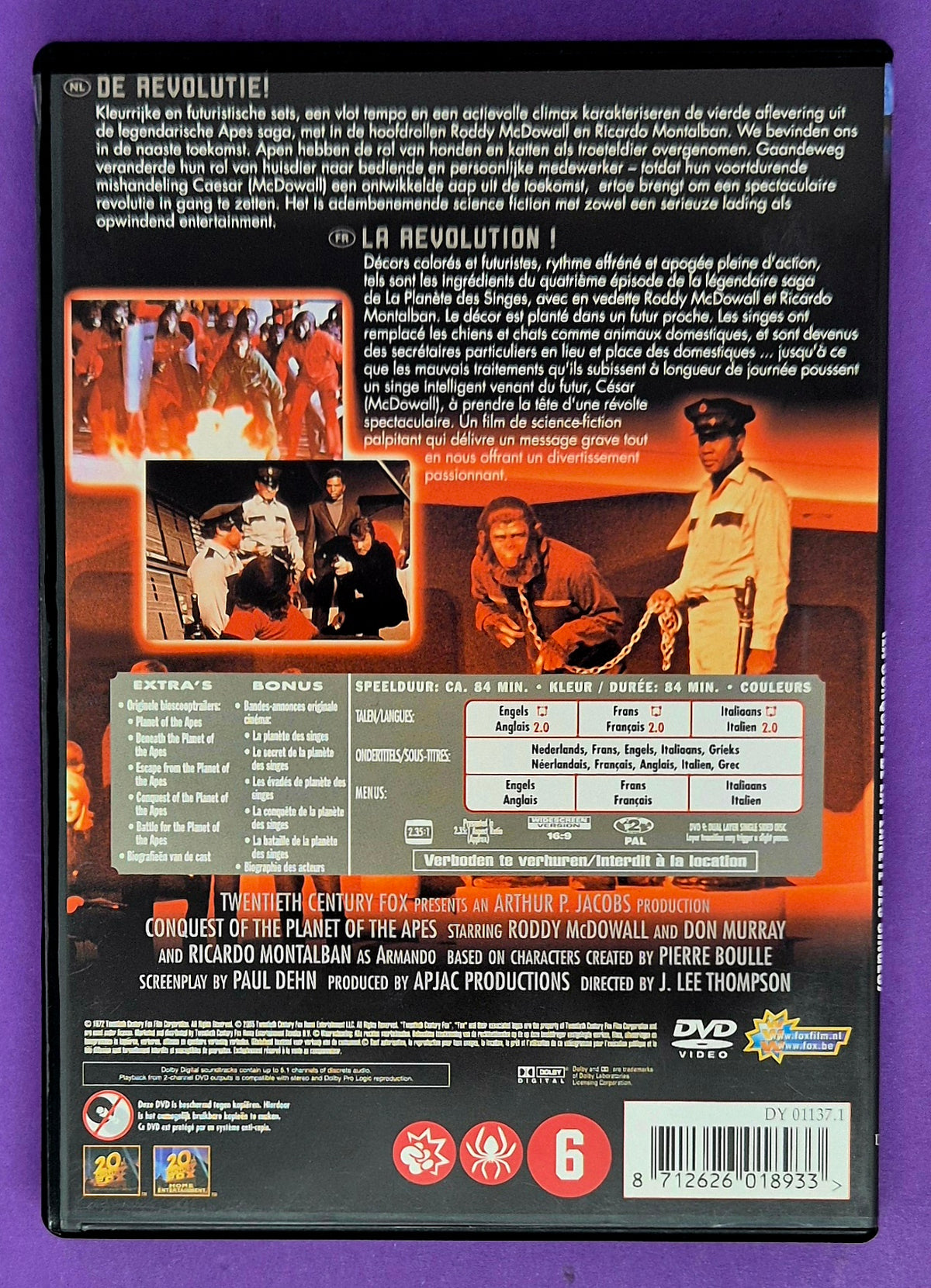 Conquest Of The Planet Of The Apes DVD