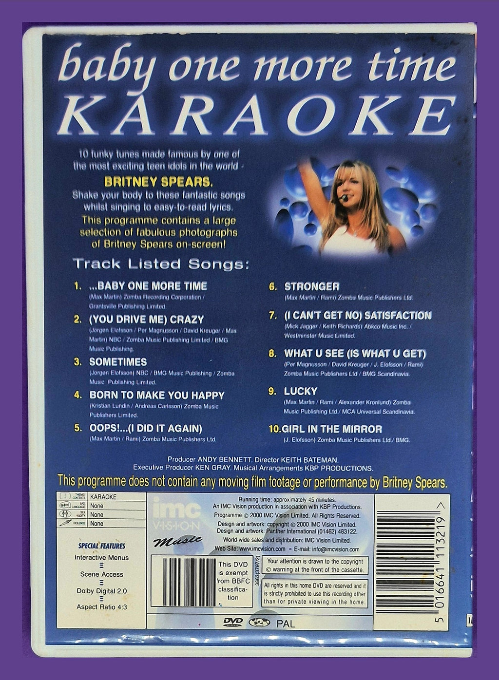 Britney Spears - Baby One More Time Karaoke DVD
