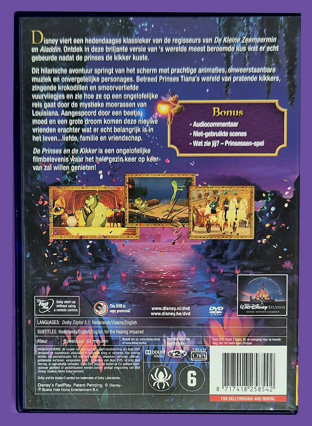 De Prinses En De Kikker DVD