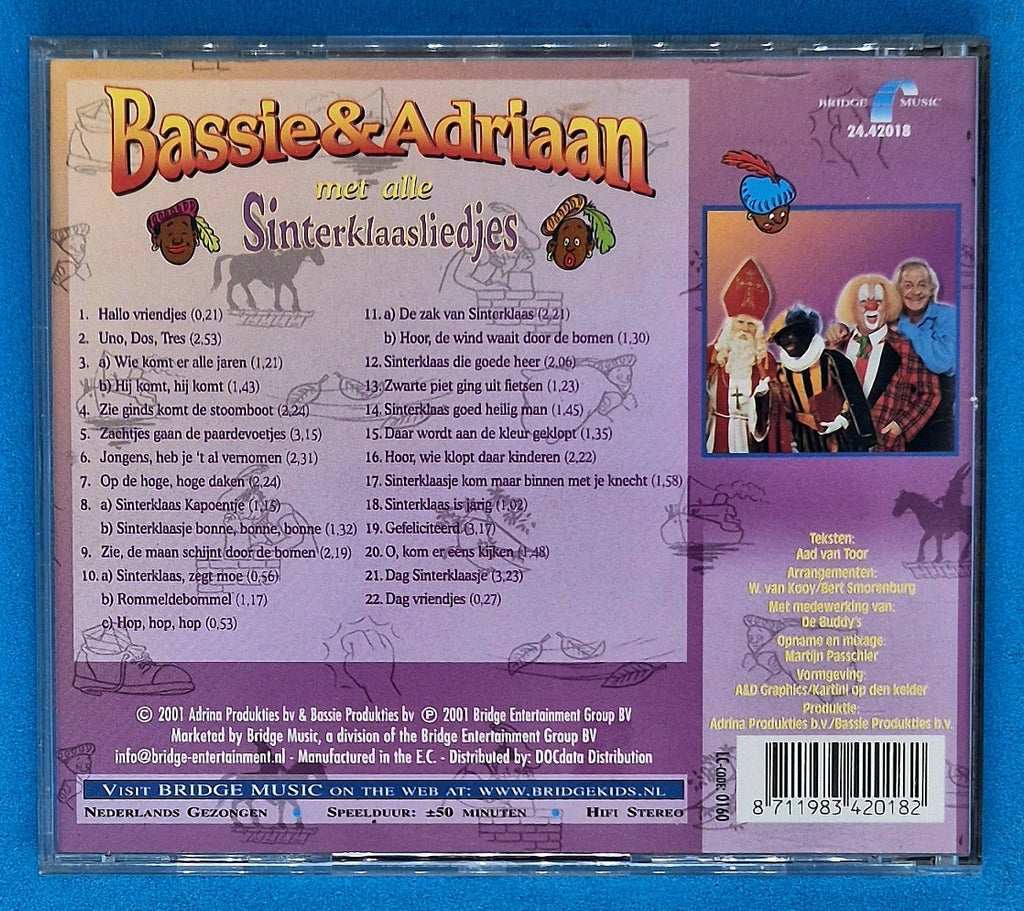 Bassie & Adriaan – Bassie & Adriaan Met Alle Sinterklaasliedjes CD
