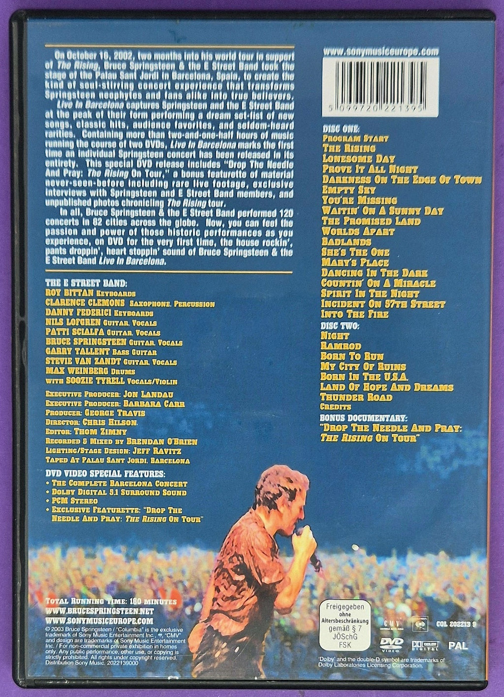 Bruce Springsteen & The E Street Band - Live In Barcelona - 2 Disc DVD