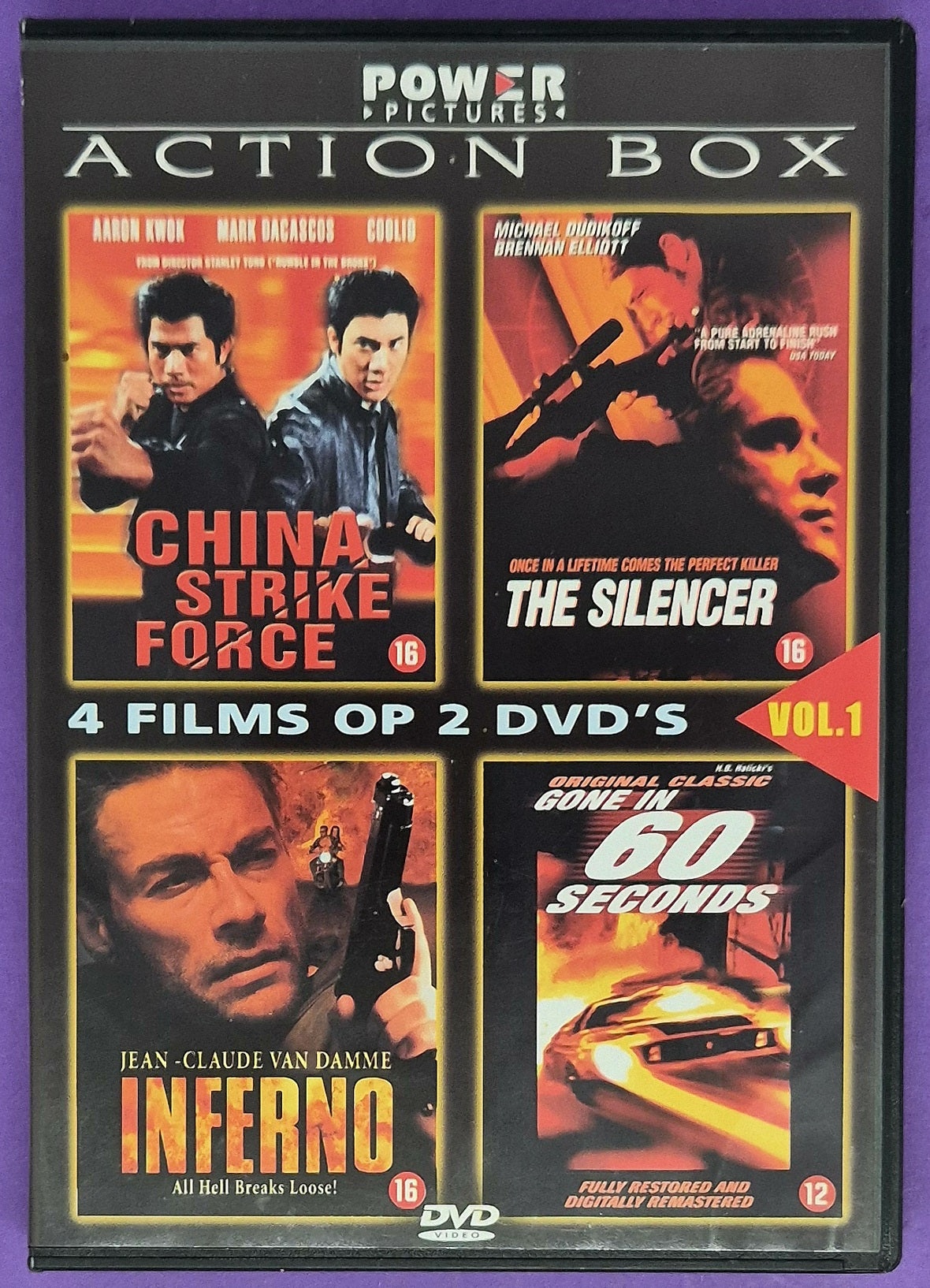 Action Box Vol. 1 - 4 Films Op 2 DVD's