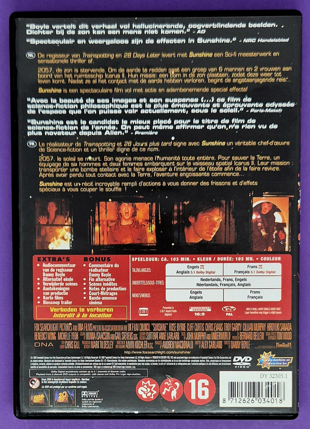 Sunshine DVD