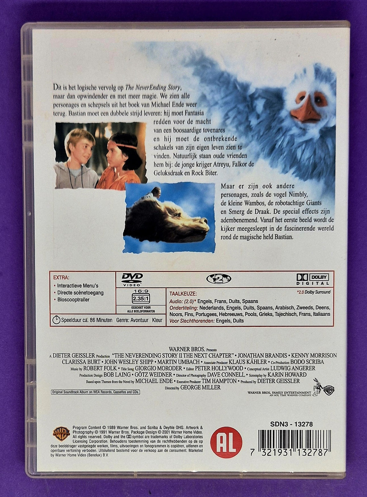 The NeverEnding Story II - Op Zoek Naar Fantasia DVD