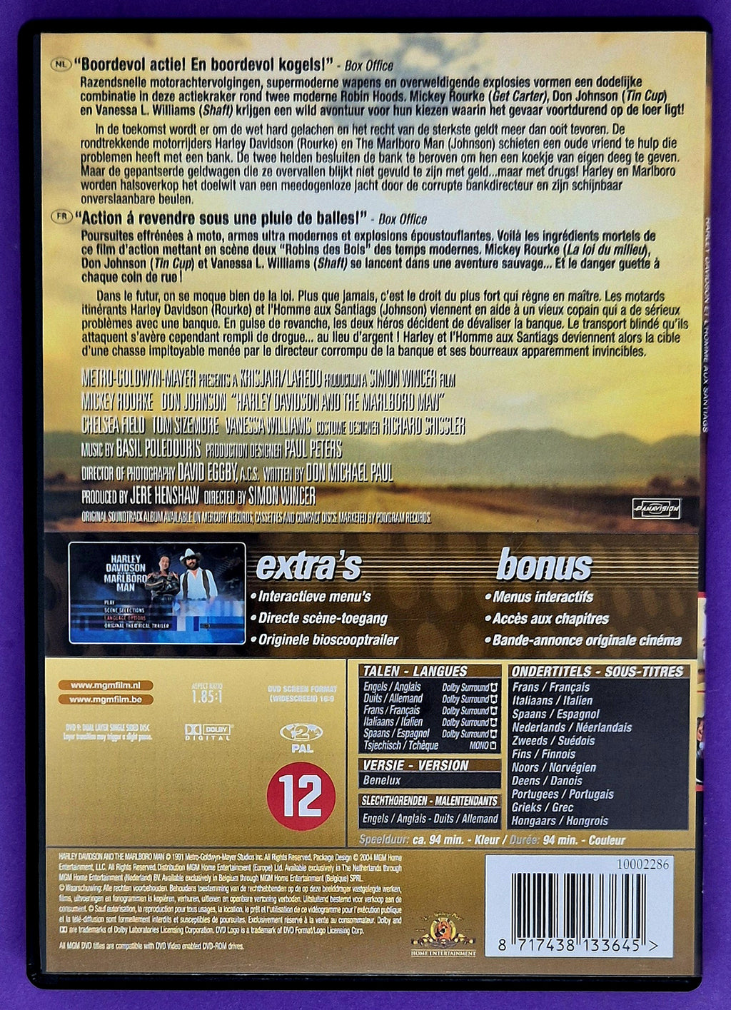 Harley Davidson And The Marlboro Man DVD