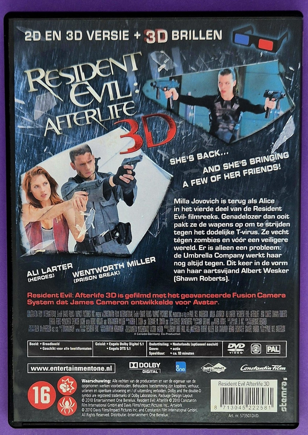 Resident Evil: Afterlife 3D DVD