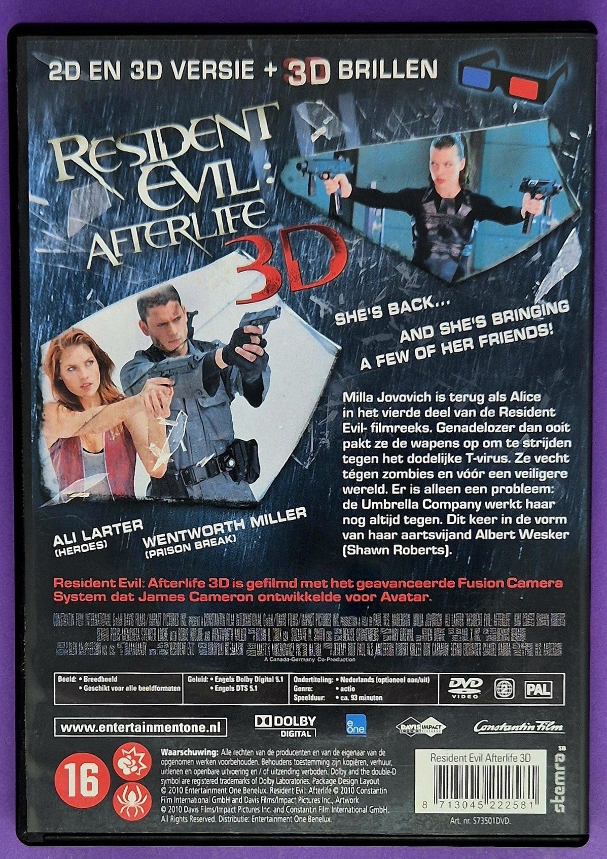 Resident Evil: Afterlife 3D DVD