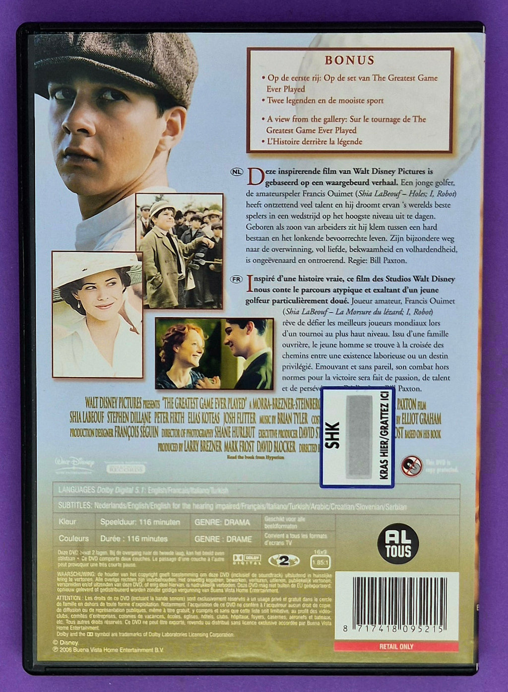 The Greatest Game Ever Played DVD