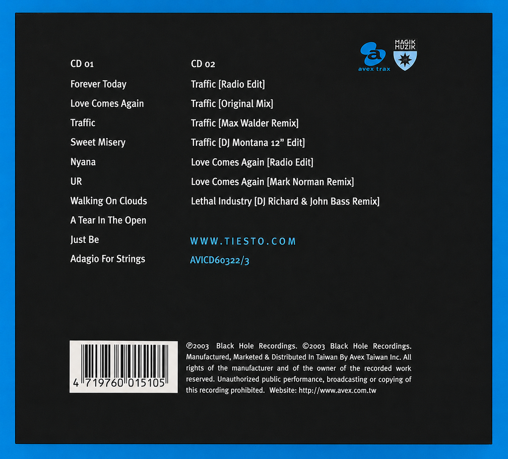 Tiësto – Just Be (Taiwan Version) CD