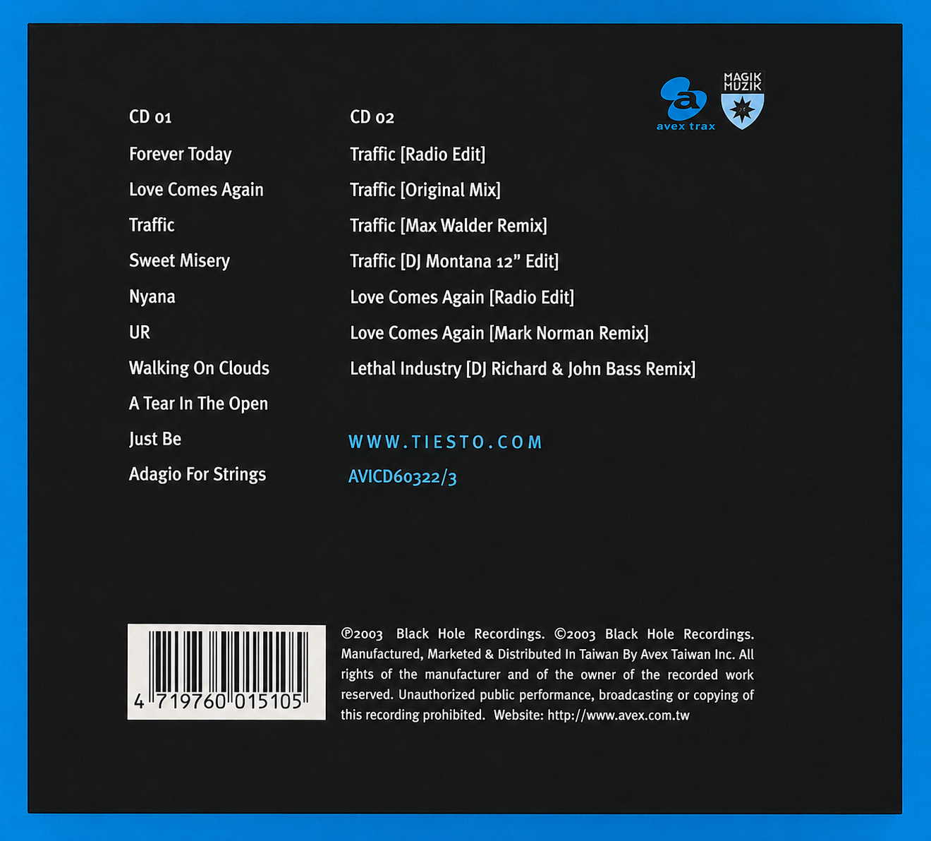 Tiësto – Just Be (Taiwan Version) CD